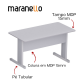 Mesa Escritório Retangular 1200mm MARANELLO M15